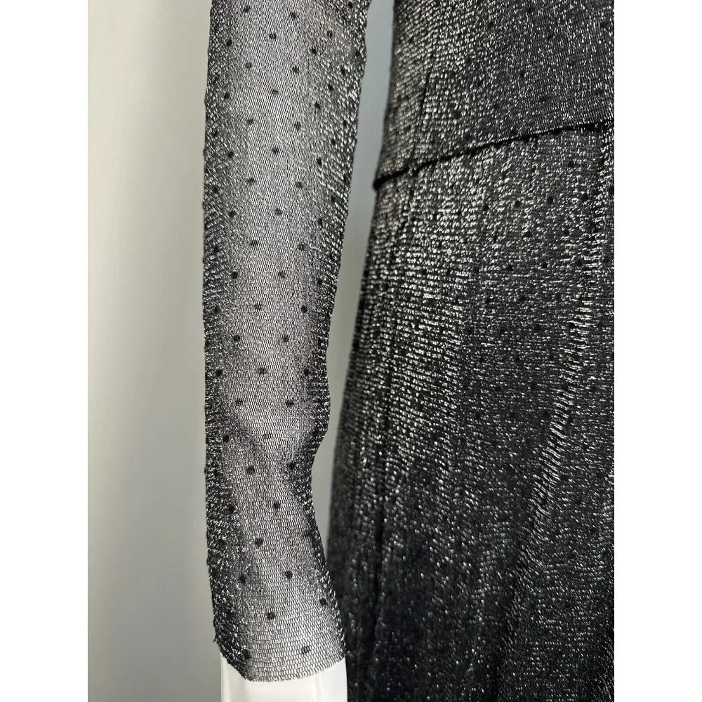 Soaked in luxury Sz.M Metallic Silver Black NWT Suitable For All Holiday Events - Picture 4 of 16